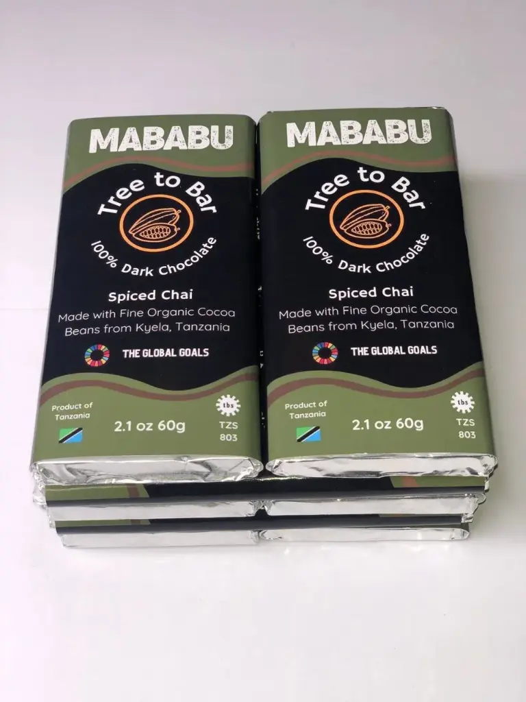 Mababu 100% Dark Chocolate Bar - Sugar Free  (60g, Plain)