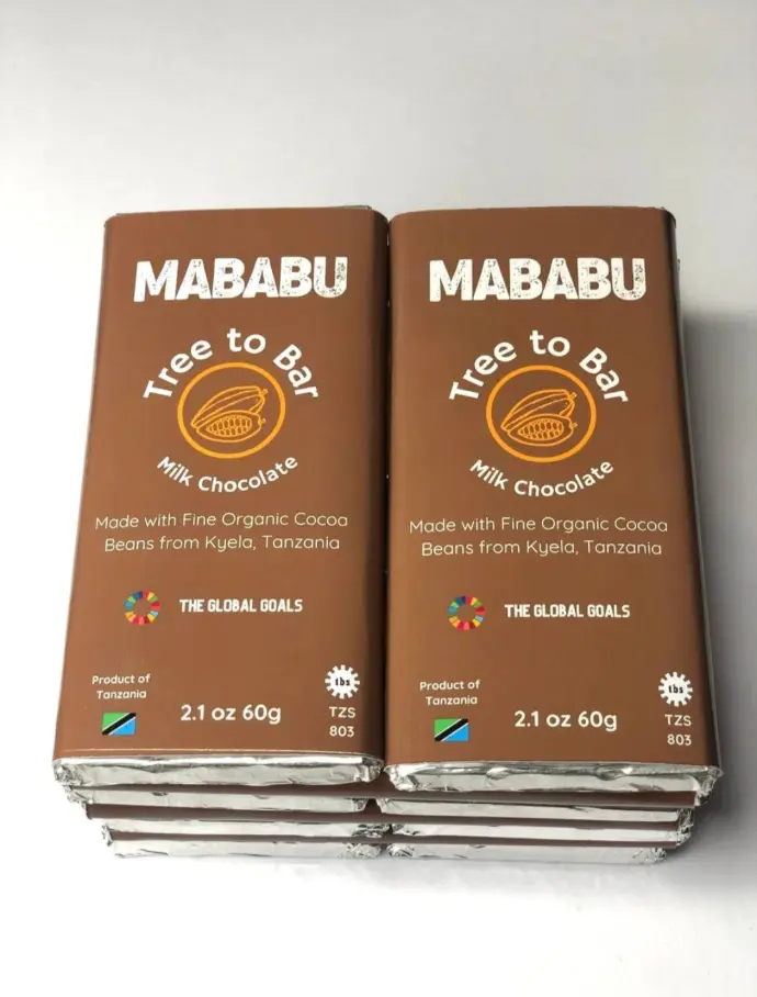 Mababu Milk Chocolate Bar (60g, Plain, Customised)