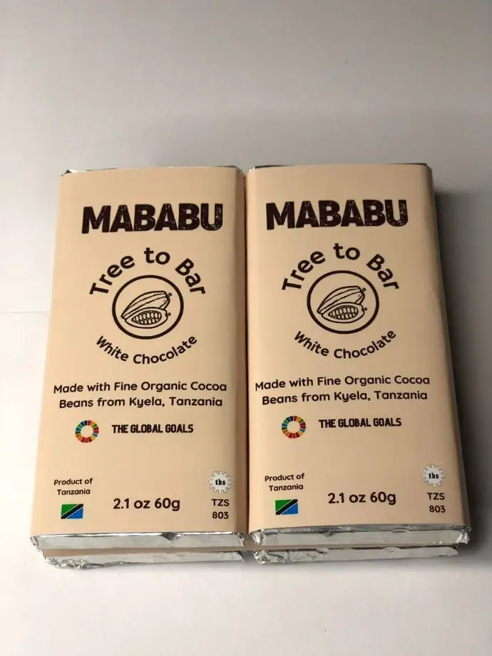 Mababu White Chocolate Bar (Plain, 100g, Customised)